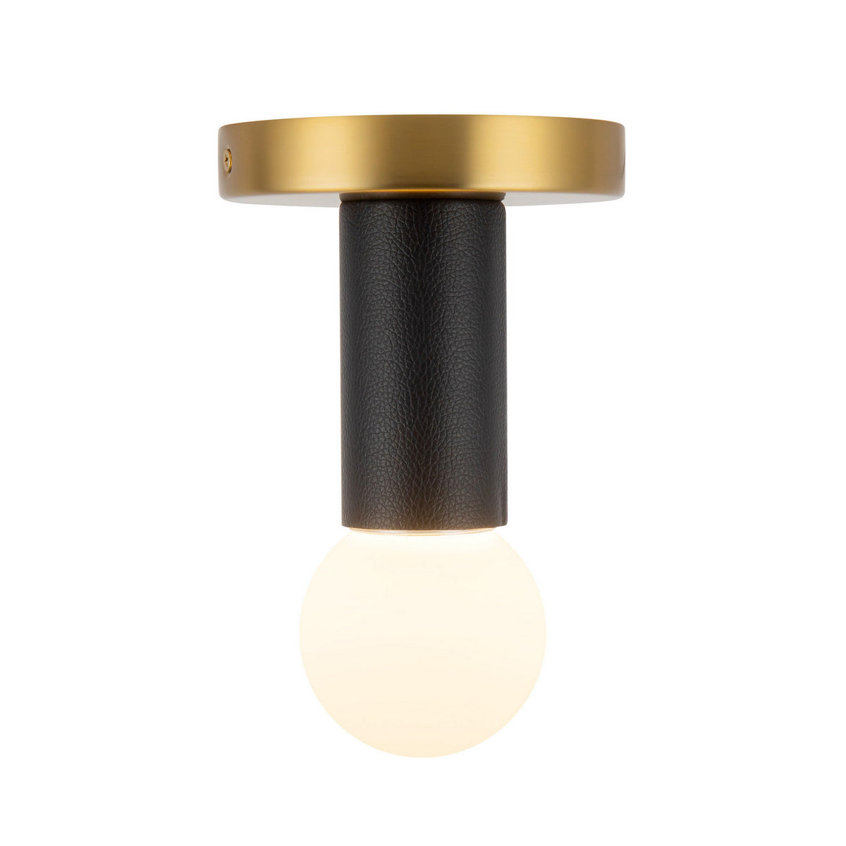 Kuzco Lighting - SF26608-BG/BVL - LED Flush Mount - Calla - Brushed Gold/Black Vegan Leather