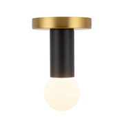 Kuzco Lighting - SF26608-BG/BVL - LED Flush Mount - Calla - Brushed Gold/Black Vegan Leather