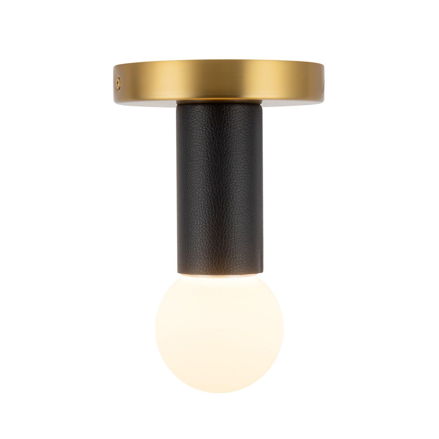 Kuzco Lighting - SF26608-BG/BVL - LED Flush Mount - Calla - Brushed Gold/Black Vegan Leather
