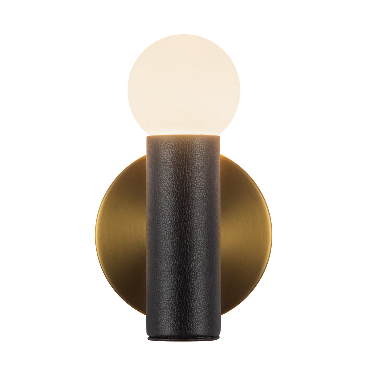 Kuzco Lighting - WS26608-BG/BVL - LED Wall Sconce - Calla - Brushed Gold/Black Vegan Leather