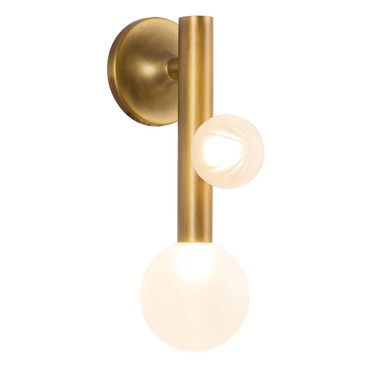 Kuzco Lighting - WS32814-VB/OP - LED Wall Sconce - Reese - Vintage Brass/Opal Glass