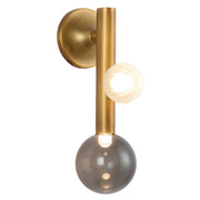 Kuzco Lighting - WS32814-VB/SM - LED Wall Sconce - Reese - Vintage Brass/Smoked Glass