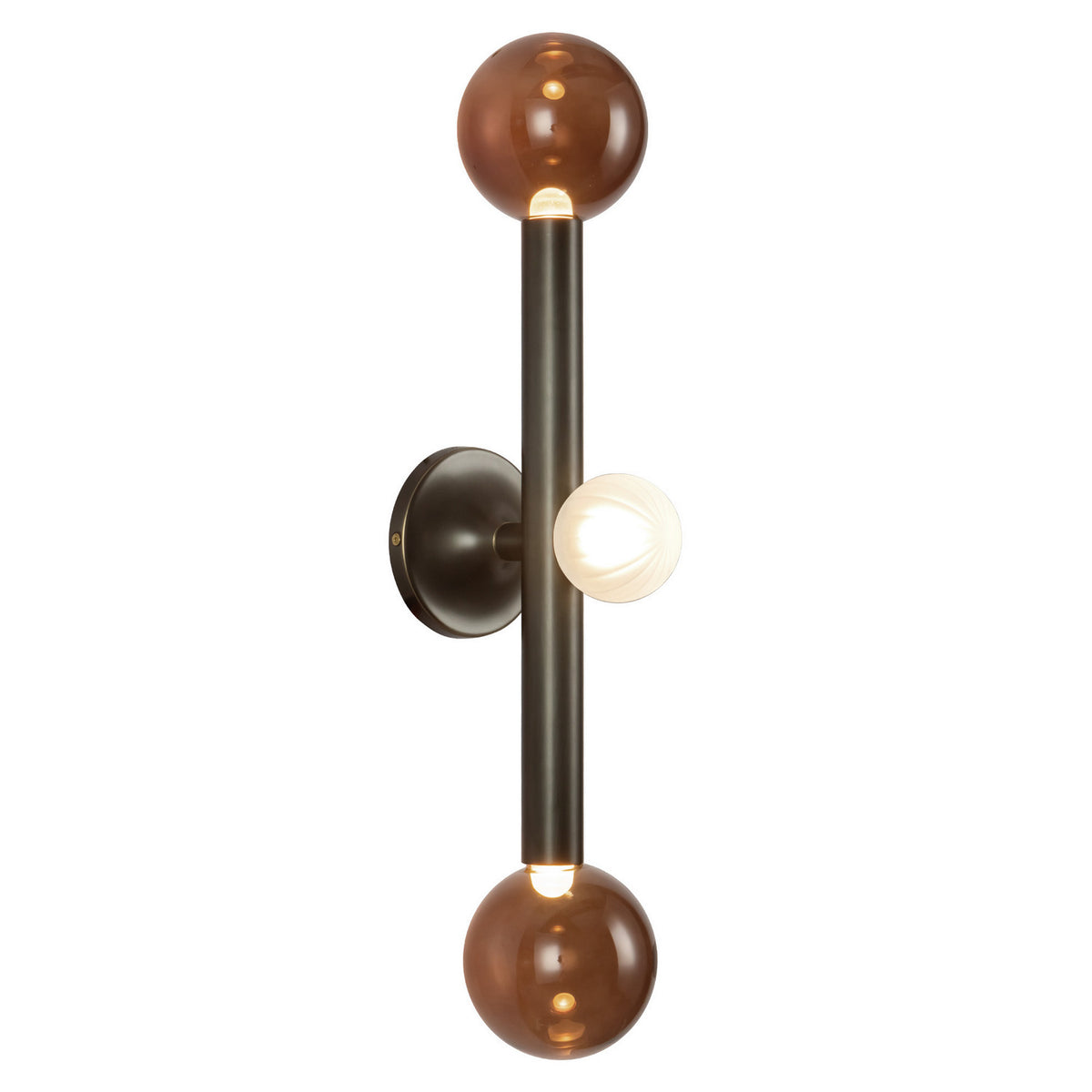 Kuzco Lighting - WS32823-UB/AM - LED Vanity Light - Reese - Urban Bronze/Amber Glass