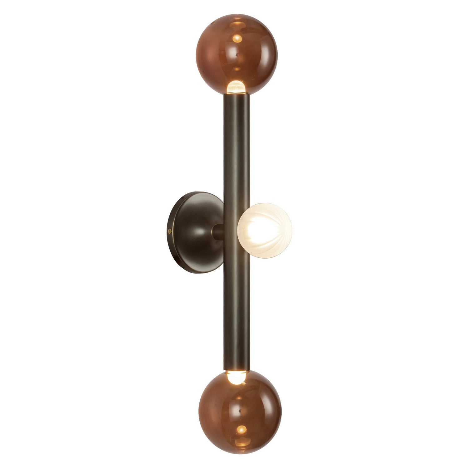 Kuzco Lighting - WS32823-UB/AM - LED Vanity Light - Reese - Urban Bronze/Amber Glass