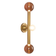 Kuzco Lighting - WS32823-VB/AM - LED Vanity Light - Reese - Vintage Brass/Amber Glass