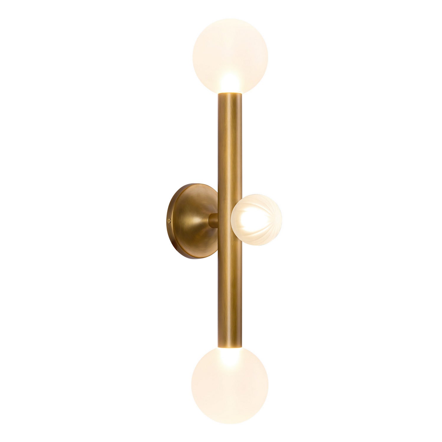 Kuzco Lighting - WS32823-VB/OP - LED Vanity Light - Reese - Vintage Brass/Opal Glass