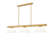 Z-Lite - 3050-3RB-AMO14 - Three Light Billiard - Vanguard - Rubbed Brass