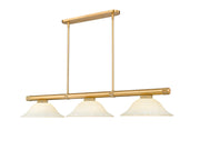 Z-Lite - 3050-3RB-GM16 - Three Light Billiard - Vanguard - Rubbed Brass