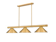 Z-Lite - 3050-3RB-RB15 - Three Light Billiard - Vanguard - Rubbed Brass
