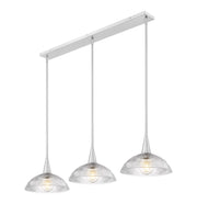 Z-Lite - 3051P12-3L-BN - Three Light Linear Chandelier - Lunelle - Brushed Nickel