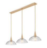 Z-Lite - 3051P12-3L-MGLD - Three Light Linear Chandelier - Lunelle - Modern Gold