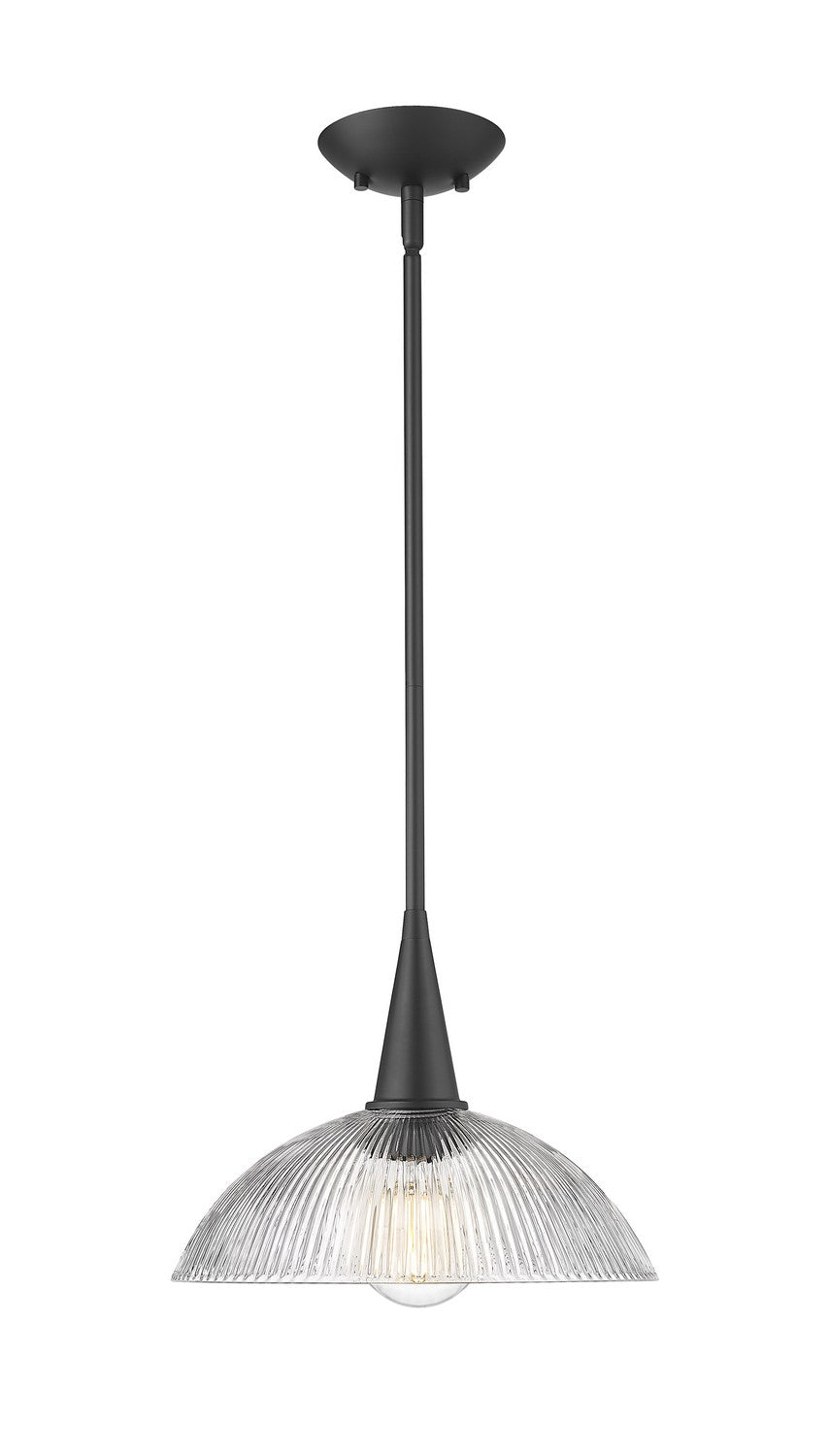 Z-Lite - 3051P12-MB - One Light Pendant - Lunelle - Matte Black
