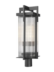Z-Lite - 5031PHBR-BK - Two Light Outdoor Post Mount Fixture - Fortis - Sand Black