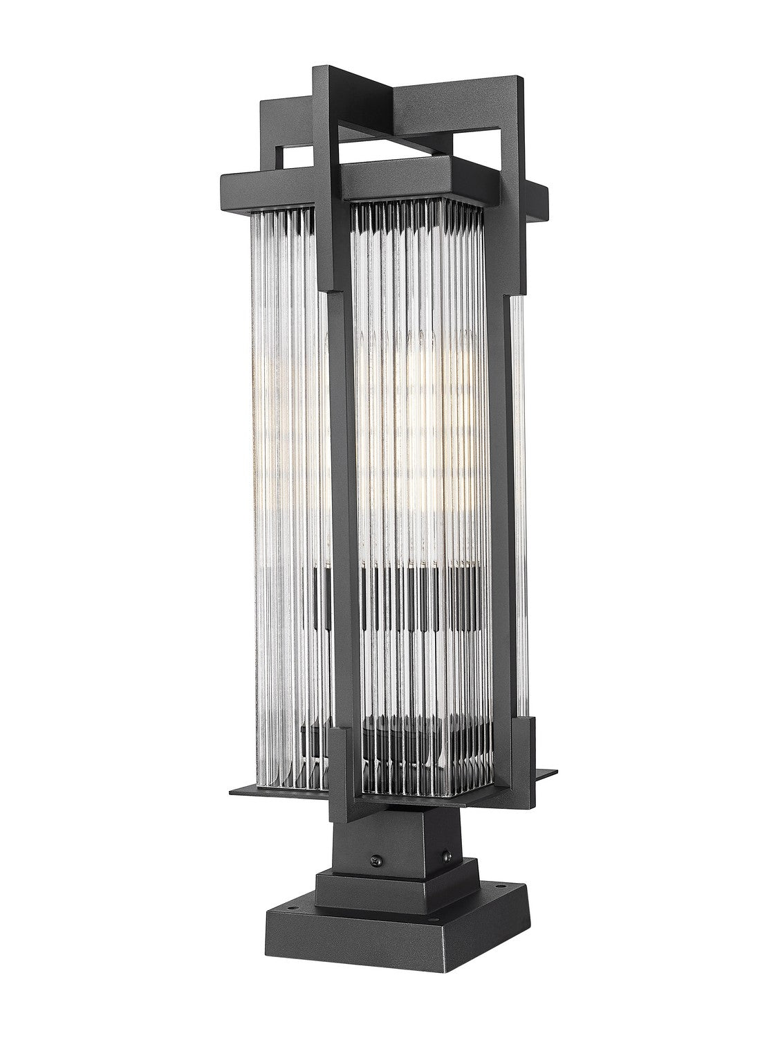 Z-Lite - 5031PHBS-SQPM-BK - Two Light Outdoor Pier Mounted Fixture - Fortis - Sand Black