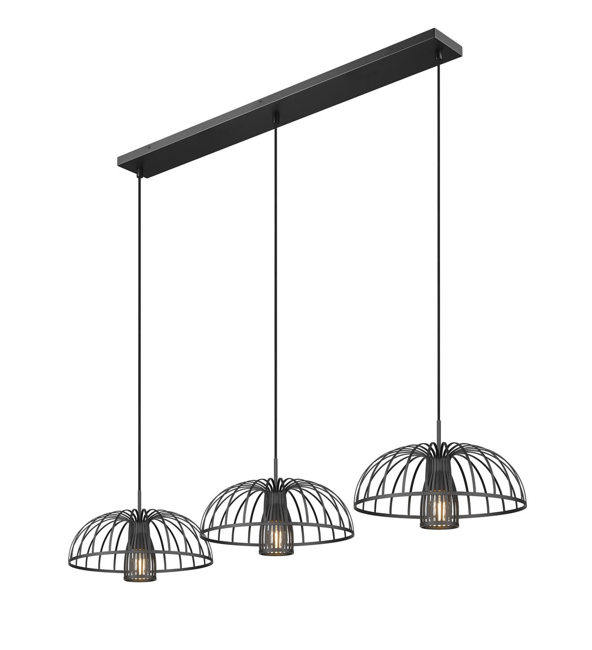Z-Lite - 623P16-3L-MB - Three Light Linear Chandelier - Valencia - Matte Black