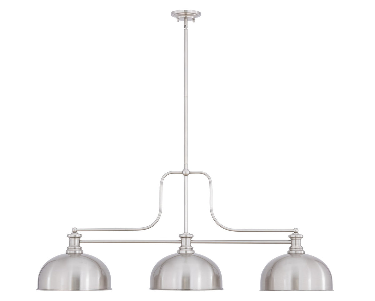 Z-Lite - 725-3BN-D13BN - Three Light Billiard - Melange - Brushed Nickel