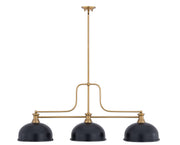 Z-Lite - 725-3HBR-D12MB - Three Light Billiard - Melange - Heritage Brass