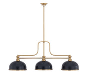 Z-Lite - 725-3HBR-D12MB+HBR - Three Light Billiard - Melange - Heritage Brass