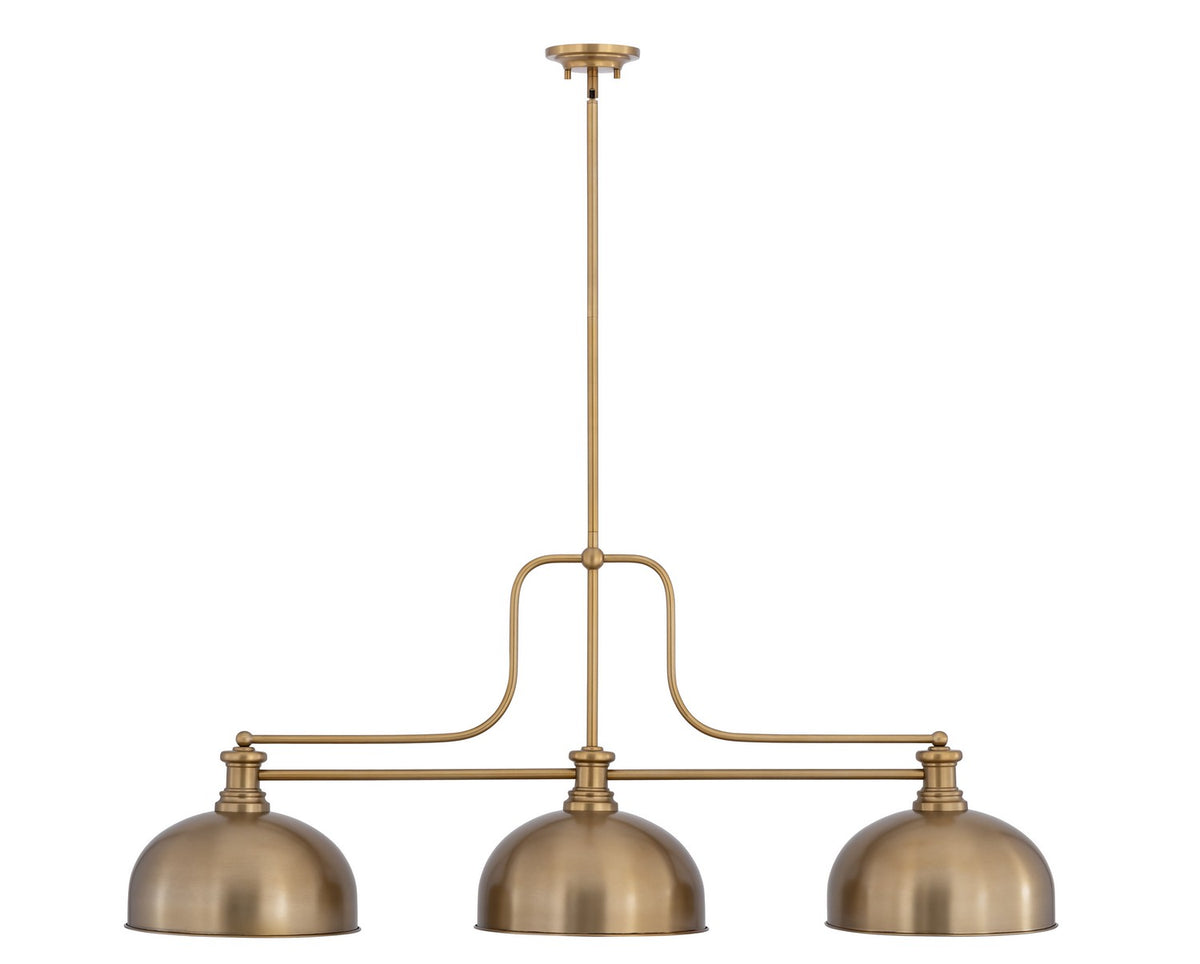 Z-Lite - 725-3HBR-D13HBR - Three Light Billiard - Melange - Heritage Brass