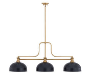 Z-Lite - 725-3HBR-D13MB - Three Light Billiard - Melange - Heritage Brass