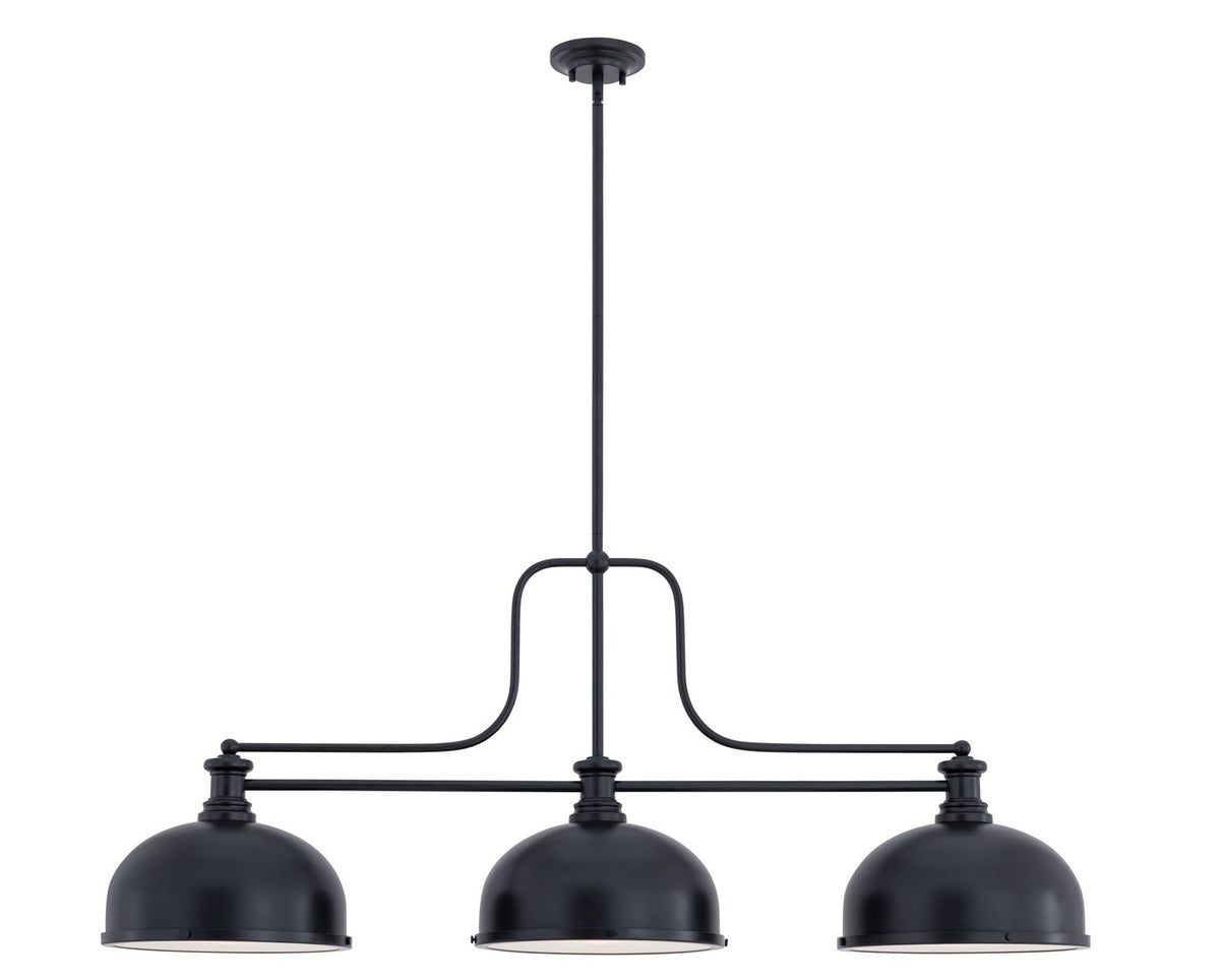 Z-Lite - 725-3MB-D12MB - Three Light Billiard - Melange - Matte Black