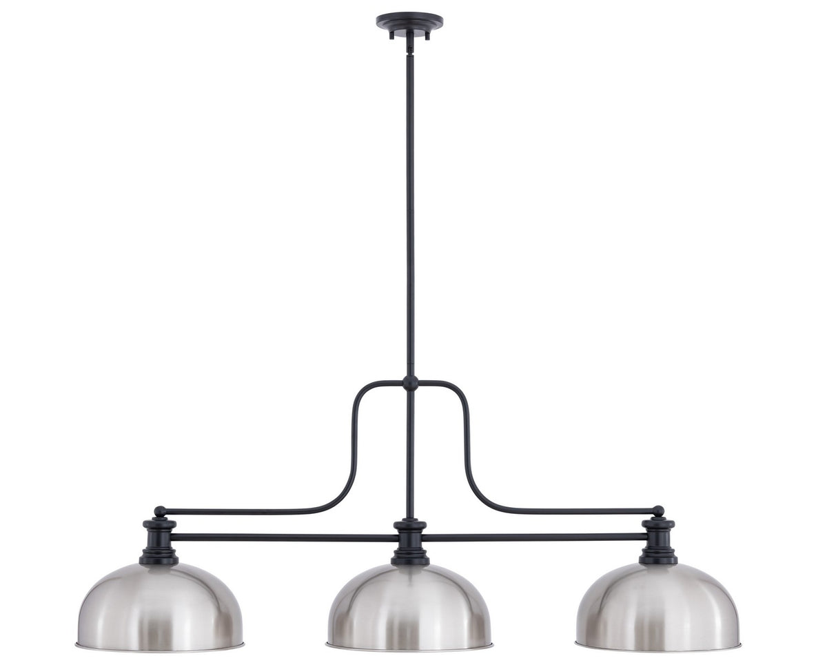 Z-Lite - 725-3MB-D13BN - Three Light Billiard - Melange - Matte Black