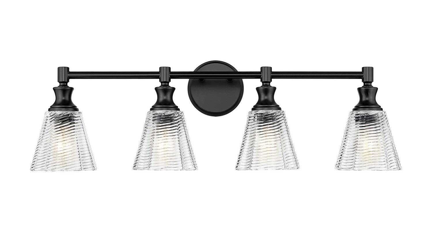 Z-Lite - 7704-4V-MB - Four Light Vanity - Auden - Matte Black