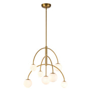 Alora - CH686027BGOP - Seven Light Chandelier - Fiona - Brushed Gold/Opal Glass