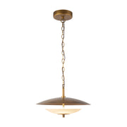 Alora - PD315015VBOP - LED Pendant - Prescott - Vintage Brass/Opal Matte Glass