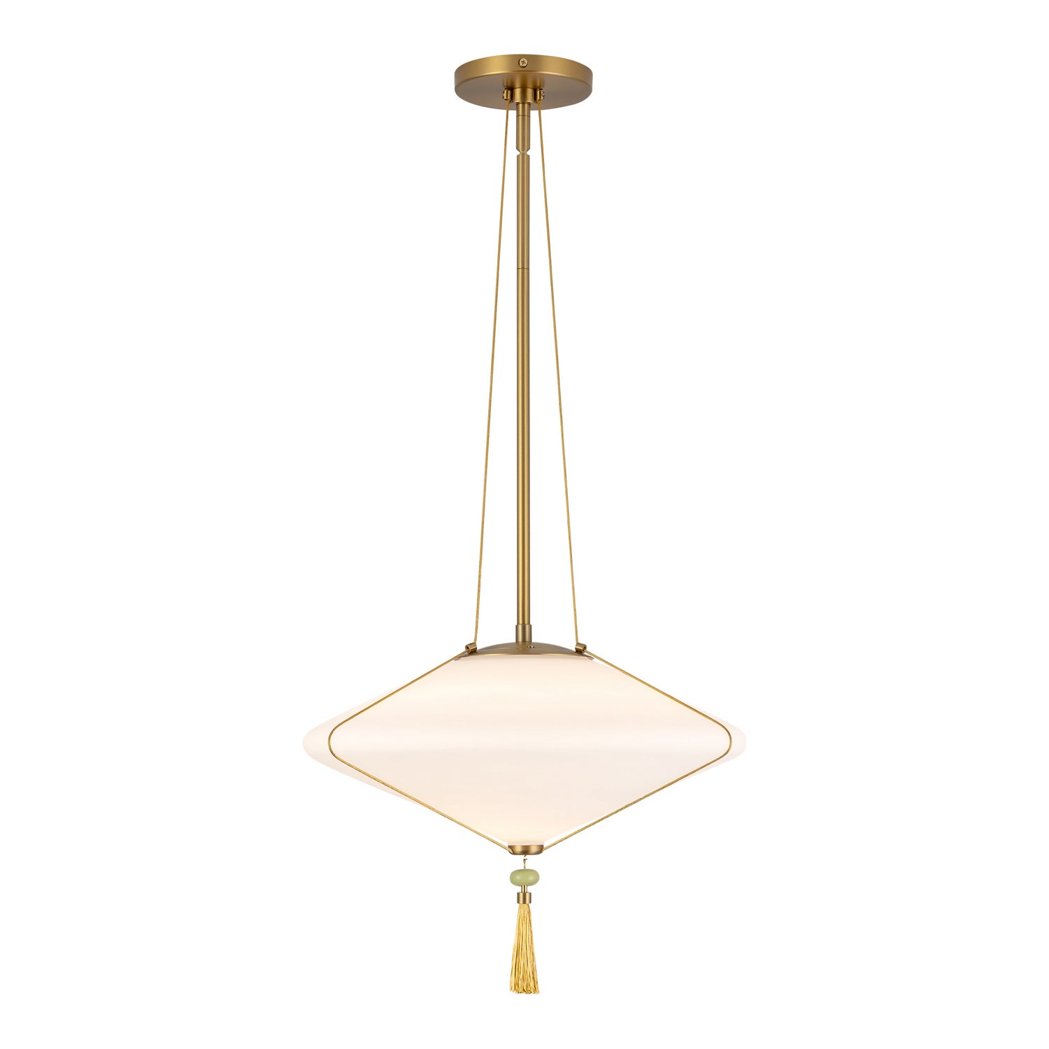 Alora - PD481015BGOP - One Light Pendant - Reeve - Brushed Gold/Opal Glass