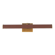Alora - PL339721VBBGD - LED Wall/Picture Light - Gemma - Vintage Brass/Burgundy