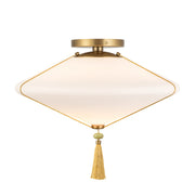 Alora - SF481015BGOP - One Light Flush Mount - Reeve - Brushed Gold/Opal Glass