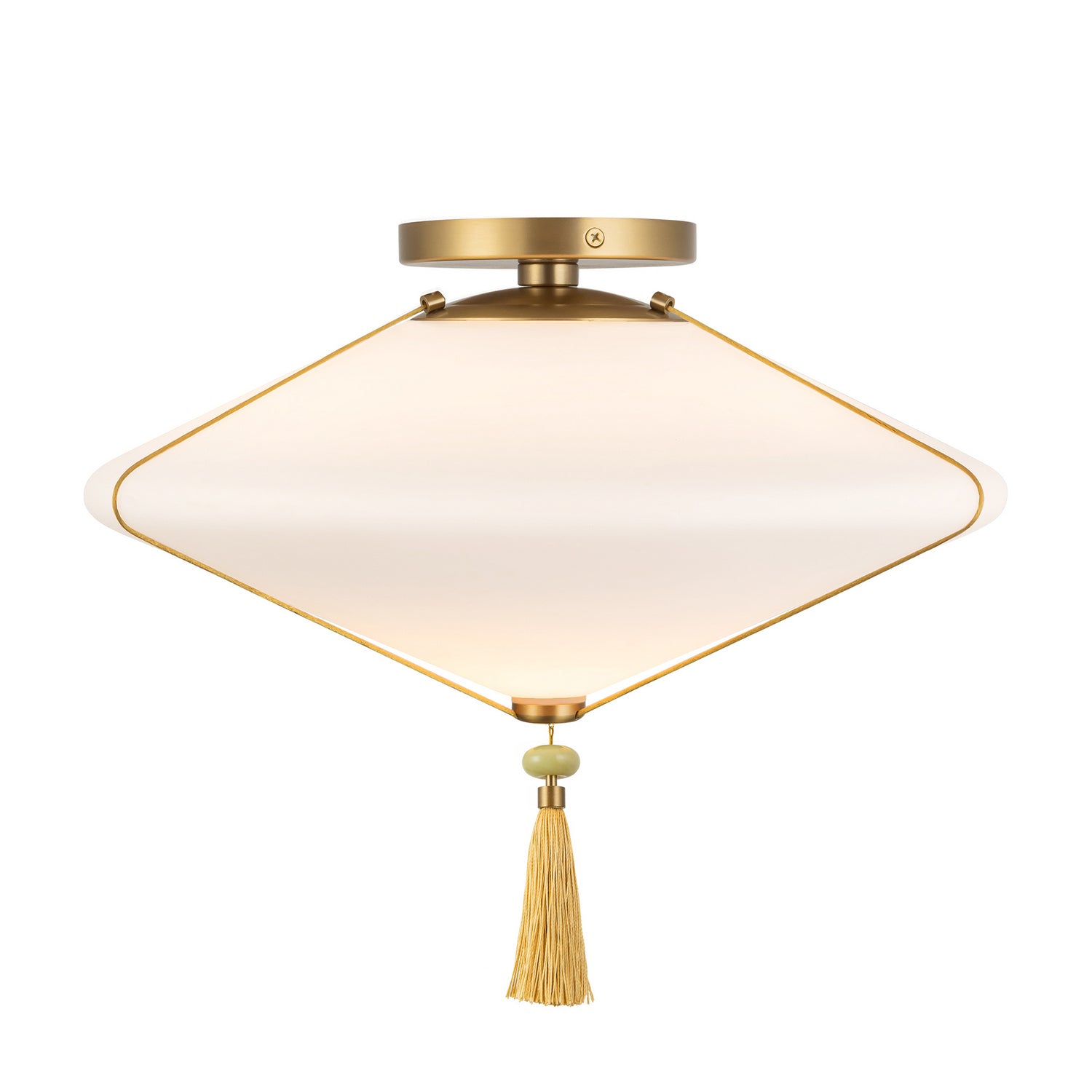 Alora - SF481015BGOP - One Light Flush Mount - Reeve - Brushed Gold/Opal Glass