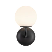 Alora - WS686010MBOP - One Light Wall Sconce - Fiona - Matte Black/Opal Glass
