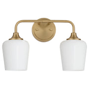 Quorum - 5313-2-280 - Two Light Wall Mount - Raymond - Aged Brass