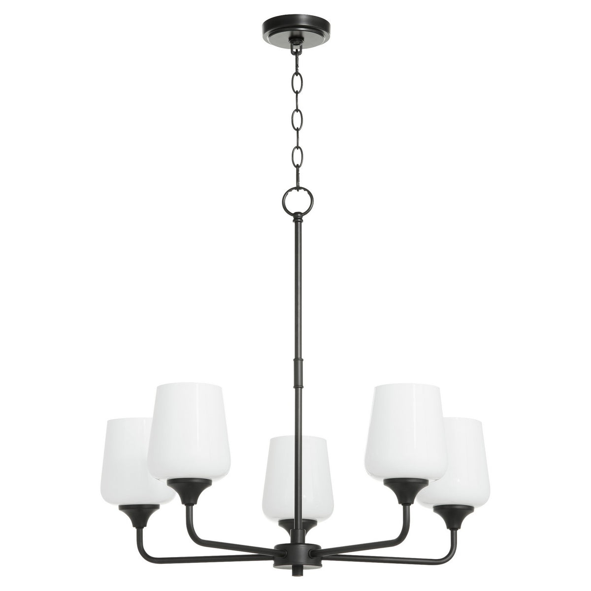 Quorum - 6313-5-259 - Five Light Chandelier - Raymond - Matte Black