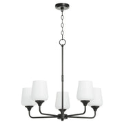 Quorum - 6313-5-259 - Five Light Chandelier - Raymond - Matte Black