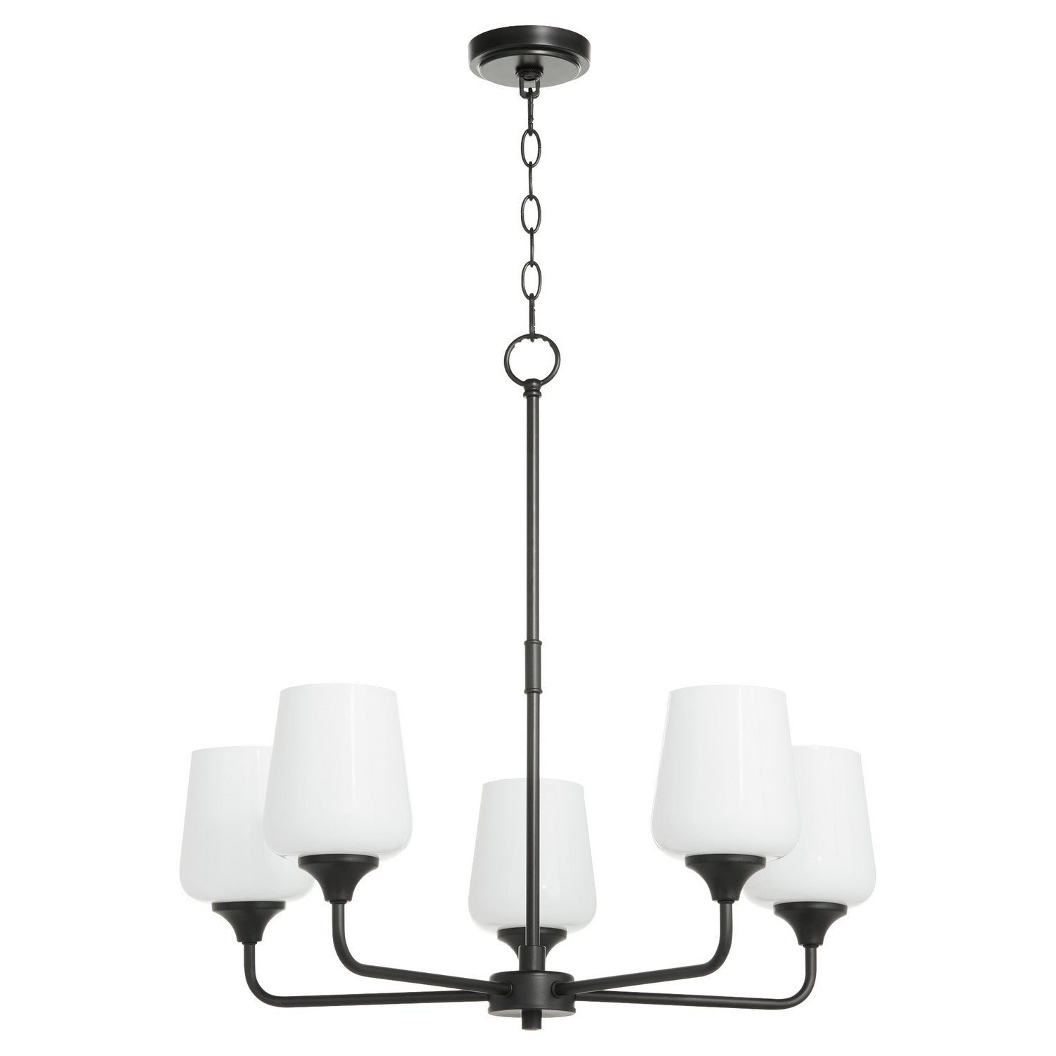 Quorum - 6313-5-259 - Five Light Chandelier - Raymond - Matte Black