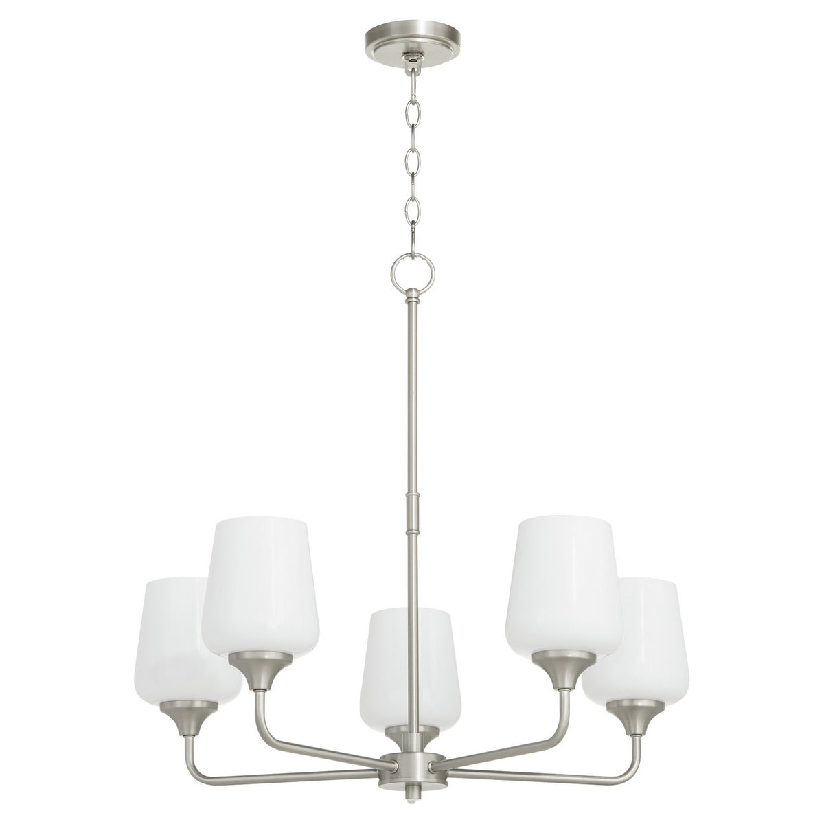 Quorum - 6313-5-265 - Five Light Chandelier - Raymond - Satin Nickel