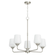 Quorum - 6313-5-265 - Five Light Chandelier - Raymond - Satin Nickel
