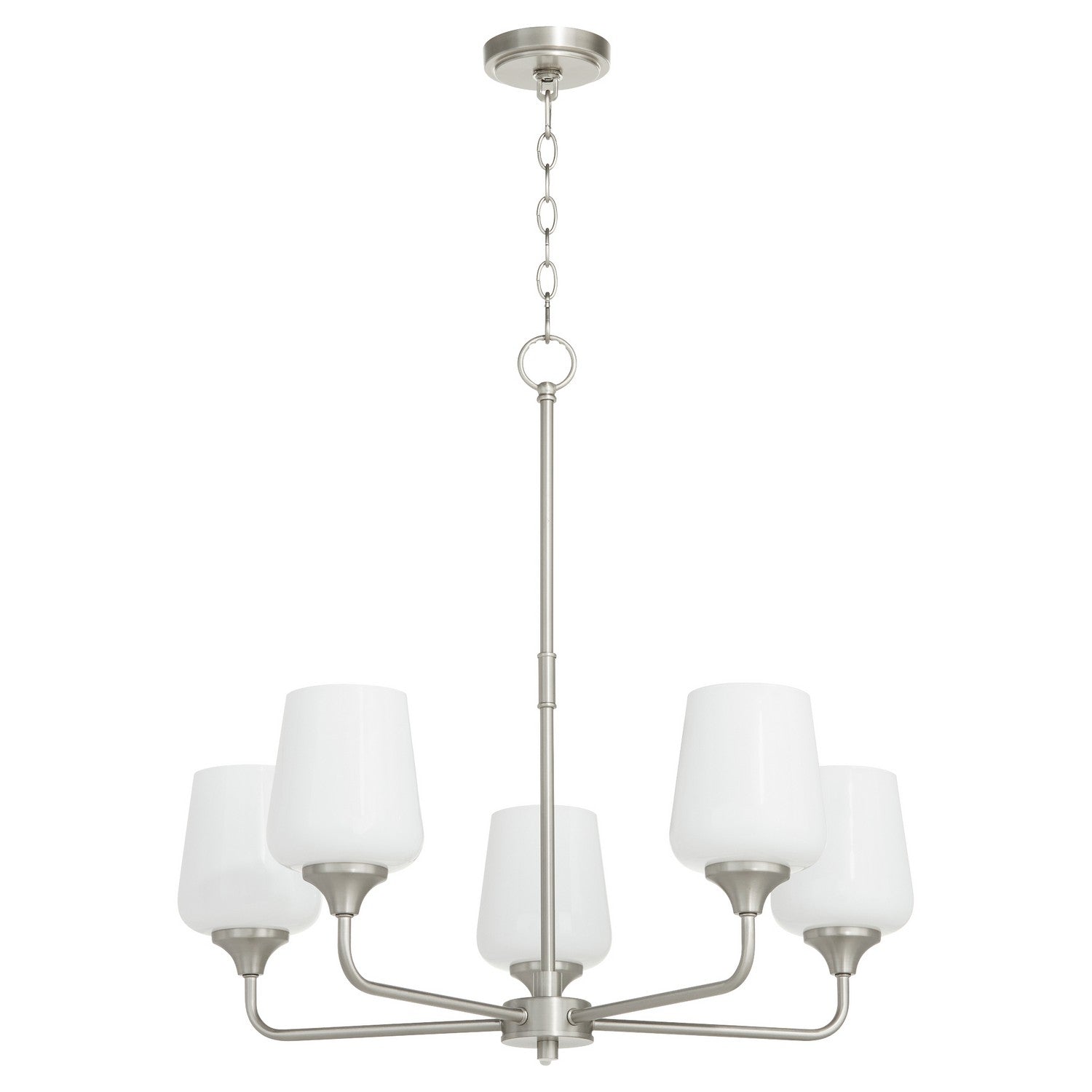 Quorum - 6313-5-265 - Five Light Chandelier - Raymond - Satin Nickel