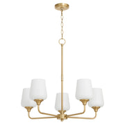 Quorum - 6313-5-280 - Five Light Chandelier - Raymond - Aged Brass