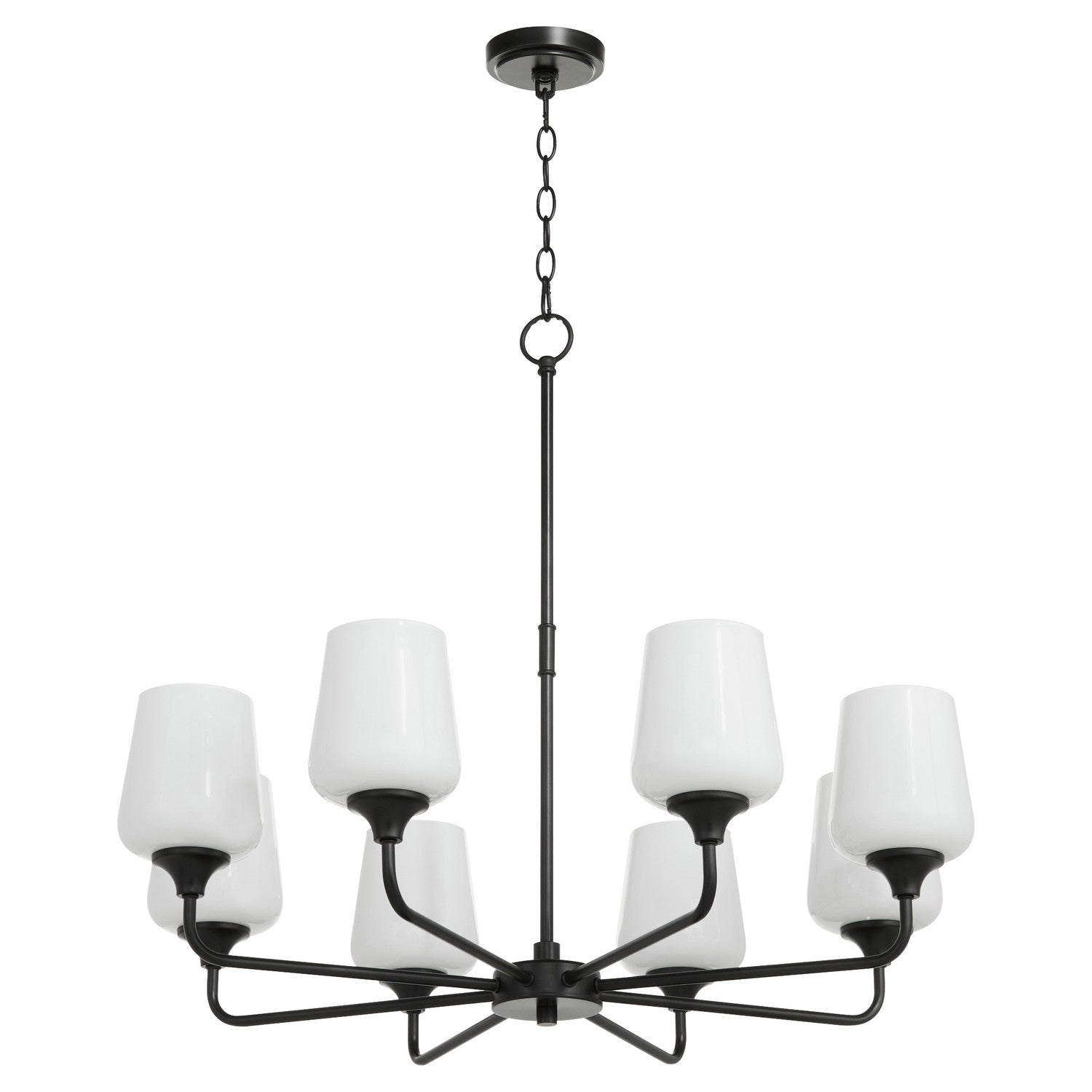 Quorum - 6313-8-259 - Eight Light Chandelier - Raymond - Matte Black