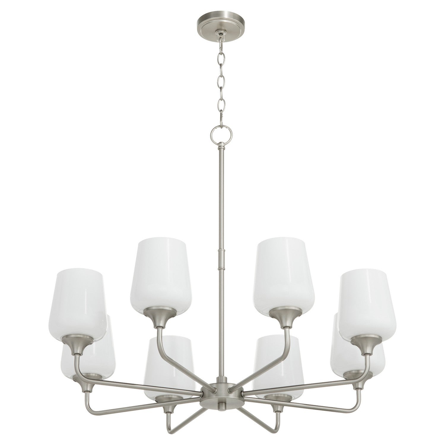 Quorum - 6313-8-265 - Eight Light Chandelier - Raymond - Satin Nickel