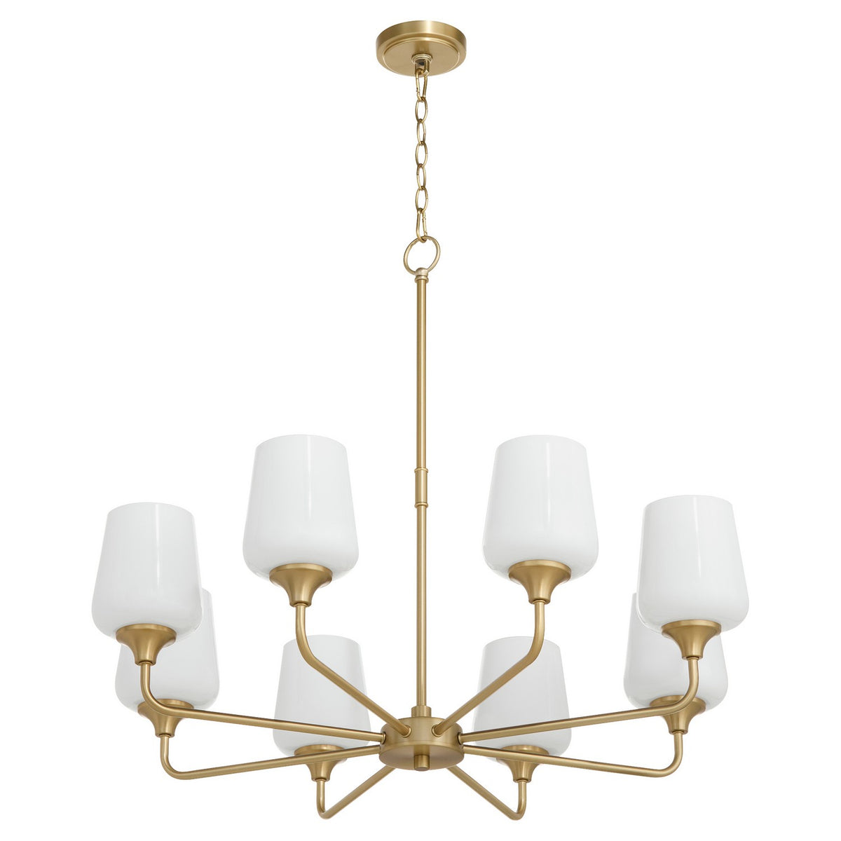 Quorum - 6313-8-280 - Eight Light Chandelier - Raymond - Aged Brass