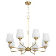 Quorum - 6313-8-280 - Eight Light Chandelier - Raymond - Aged Brass