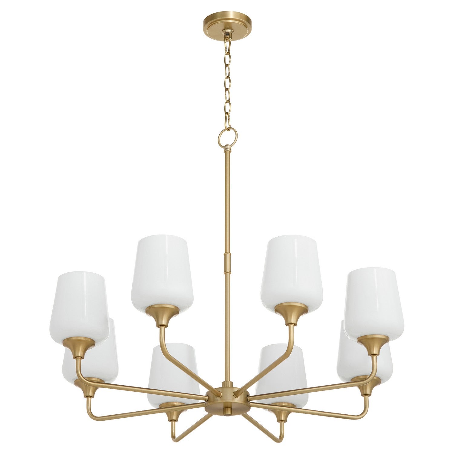 Quorum - 6313-8-280 - Eight Light Chandelier - Raymond - Aged Brass