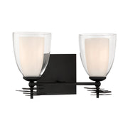 Minka-Lavery - 10252-899 - Two Light Vanity - Elowen - Dark Matte Black