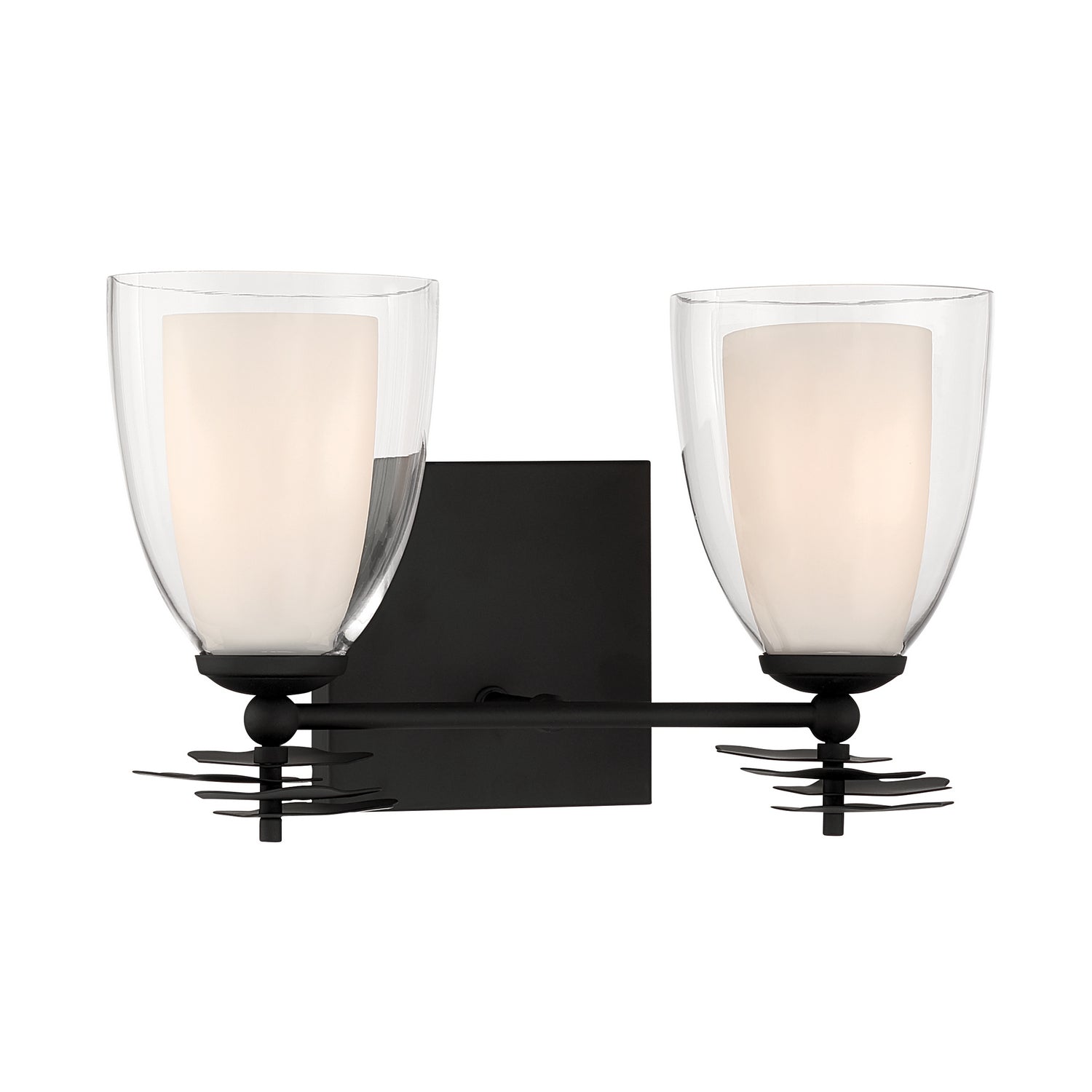 Minka-Lavery - 10252-899 - Two Light Vanity - Elowen - Dark Matte Black