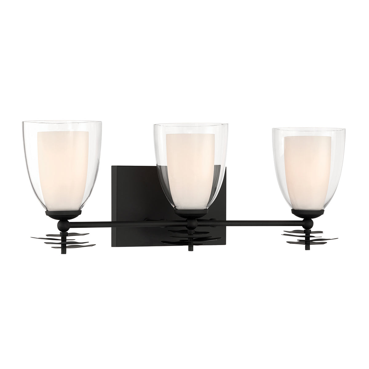 Minka-Lavery - 10253-899 - Three Light Vanity - Elowen - Dark Matte Black